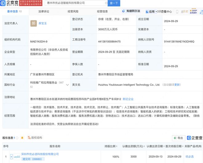 優(yōu)必選投資成立智能科技新公司，強(qiáng)化人工智能公共服務(wù)技術(shù)咨詢布局